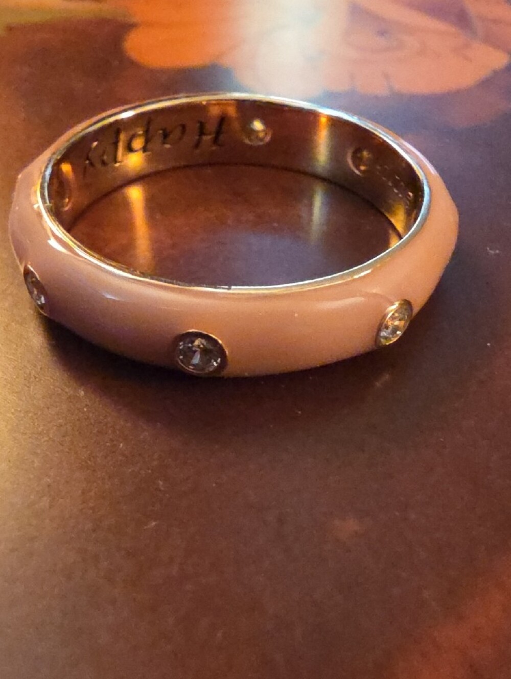 Diamonique CZ Pink Enamel Eternity Stack Set Rose Gold Sterling Silver Rings - Picture 6 of 16